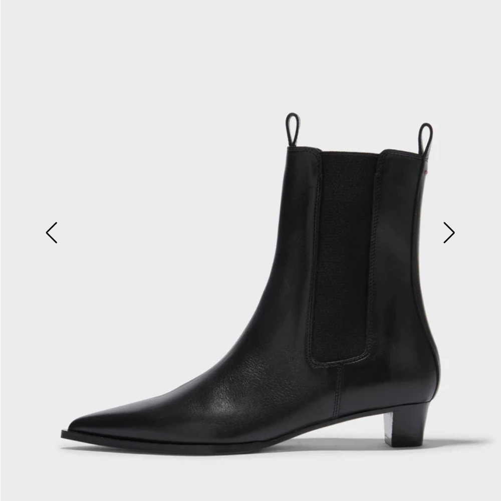 Aeyde Black Chelsea Booties.